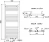 Mexen Mars radiatore da bagno 900 x 400 mm, 309 W, bianco - Anteprima dell’immagine prodotto 6