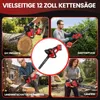 Akku-Kettensäge 12 Zoll,2x4000mAh Akku, Bürstenloser Motor, Produktbild-Vorschau 8