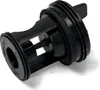 A black washing machine filter is shown against a white background. Produktbild-Vorschau