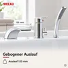 Badewannenarmatur 3-Loch Einhebelmischer Set mit Handbrause Produktbild-Vorschau 5