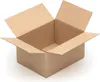 An empty, open cardboard box. Produktbild-Vorschau