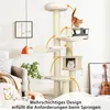 COSTWAY Arbre à chat en bois à 7 étages, 197 cm, Arbre pour Voir les images du produit 2