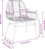 vidaXL Gartenstühle 2 Stk. Schwarz Poly Rattan Produktbild-Vorschau 7
