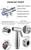 Edelstahl Bidet-Sprühgerät ,mit 2m Schlauch & Klemmmontage, Produktbild-Vorschau 3