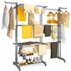 VOUNOT® 4 Ebenen Wäscheständer Ausziehbar, 190x64x170cm Produktbild-Vorschau 1