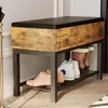 Meuble à chaussures avec siège et rangement pour l'entrée - Voir les images du produit 3