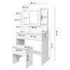 FCH Schminktisch, Hocker, 3-LED Einstellbare Helligkeit, Produktbild-Vorschau 7