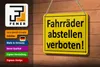 Blechschild Hinweis 18x12cm Fahrräder abstellen verboten Produktbild-Vorschau 3