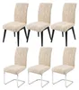 Stuhlhussen Set - Universell und Waschbar - Beige (6 Stück) Produktbild-Vorschau 1