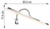 LED Wandleuchte, Badezimmerlampe, Dimmer, L 60 cm Produktbild-Vorschau 5