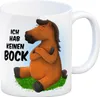 Kaffeebecher mit Pferde Motiv und Spruch: Ich hab keinen Produktbild-Vorschau 1