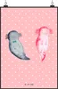 Mr. & Mrs. Panda Bild Axolotl Freundin DIN A2 - Rot Pastell Produktbild-Vorschau 1