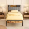 Gestoffeerd bed BEALIFE, 90x220 cm, met gestoffeerd Productafbeelding-voorbeeld 1