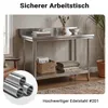 Wiltec Edelstahl Tisch Arbeitstisch Edelstahltisch mit Produktbild-Vorschau 4