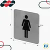 KOTARBAU® Panneau WC 7 x 7 cm Acier inoxydable Panneau Voir les images du produit 3