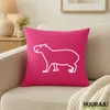 Huuraa Kissenbezug Capybara Silhouette 40x40cm Fuchsia Produktbild-Vorschau 2