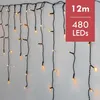 Złote sople świetlne - 12 metrów - 480 diod LED Podgląd zdjęcia produktu 6
