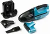 A handheld vacuum cleaner and its accessories are displayed on a white background. Produktbild-Vorschau