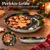 4 Keksteller Weihnachtsteller Plätzchenteller Metall Produktbild-Vorschau 8