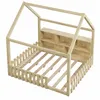 Flieks Kinderbett Hausbett 140x190cm mit Led, Bodenbett mit Produktbild-Vorschau 11