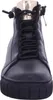 A close-up, front-facing view of a black high-top sneaker with a platform sole. Anteprima dell’immagine prodotto