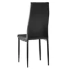 A black dining chair viewed from the back, with thin black metal legs. Podgląd zdjęcia produktu