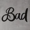 Schriftzug Bad Türschild aus Holz schwarz Badezimmer Produktbild-Vorschau 5