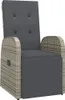vidaXL 9-tlg. Garten-Essgruppe mit Kissen Grau Poly Rattan Produktbild-Vorschau 6