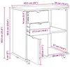 vidaXL Armoire sur roulettes, 63,5 x 39 x 65,5 cm, bois Voir les images du produit 8