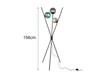 stehleuchte Lance156 cm Stahl/Glas 2 kg schwarz/türkis Produktbild-Vorschau 4