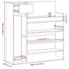 vidaXL Botník černý 100,5x28x100 cm materiál na bázi dřeva Náhled obrázku produktu 7