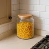Vorratsdose aus Glas 2.9L mit Holzdeckel – Luftdichtes Produktbild-Vorschau 4