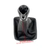 Pomello cambio borsa cuciture rosse + telaio 5 velocità Per Anteprima dell’immagine prodotto 1