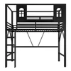 Cama nido de 90x200 cm con estante, cama infantil tipo Vista previa de la imagen del producto 5