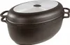 A brown oval roaster with a silver lid is shown against a white background. Produktbild-Vorschau