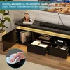 Mobile TV INONEFT con illuminazione LED, basso mobile TV Anteprima dell’immagine prodotto 8