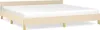 vidaXL Bettgestell ohne Matratze Creme 200x200 cm Stoff Produktbild-Vorschau 1