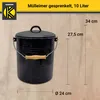 Karl Krüger M10G Mülleimer mit Deckel gesprenkelt, Produktbild-Vorschau 5
