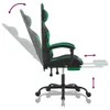 vidaXL Gaming-Stuhl mit Fußstütze Schwarz und Grün Produktbild-Vorschau 7