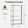 Estantería industrial Wiltec, 120x60x204 cm, capacidad de Vista previa de la imagen del producto 11