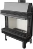 A studio shot of a modern fireplace insert. Podgląd zdjęcia produktu