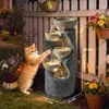 Outsunny Springbrunnen 5-stufig Gartenbrunnen mit LED Produktbild-Vorschau 3