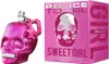 A pink glittery skull-shaped perfume bottle and its matching pink box are displayed side-by-side against a white background. Anteprima dell’immagine prodotto