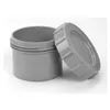 A gray plastic end cap with a screw-on cap, shown on a white background. Podgląd zdjęcia produktu