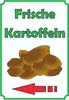 Verkaufsschild Schild Kartoffeln Hochkant mit Pfeil links Produktbild-Vorschau 1