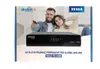 The image shows the packaging of a TESLA TE-3000 satellite receiver, featuring a couple watching TV and the product itself. Náhľad obrázku produktu