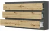 Komoda 140 cm 6 zásuvek skříňka FRAMIRE R-140 antracit mix Náhled obrázku produktu 6