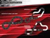 A marketing image showing different configurations of a Carrera race track. Produktbild-Vorschau