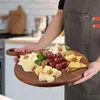 Pizzabrett & Teller Set 2 Stück, rundes Holz 30 cm mit Produktbild-Vorschau 6