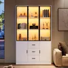 Mobiletto espositivo Merax con illuminazione a LED, vetrina Anteprima dell’immagine prodotto 3